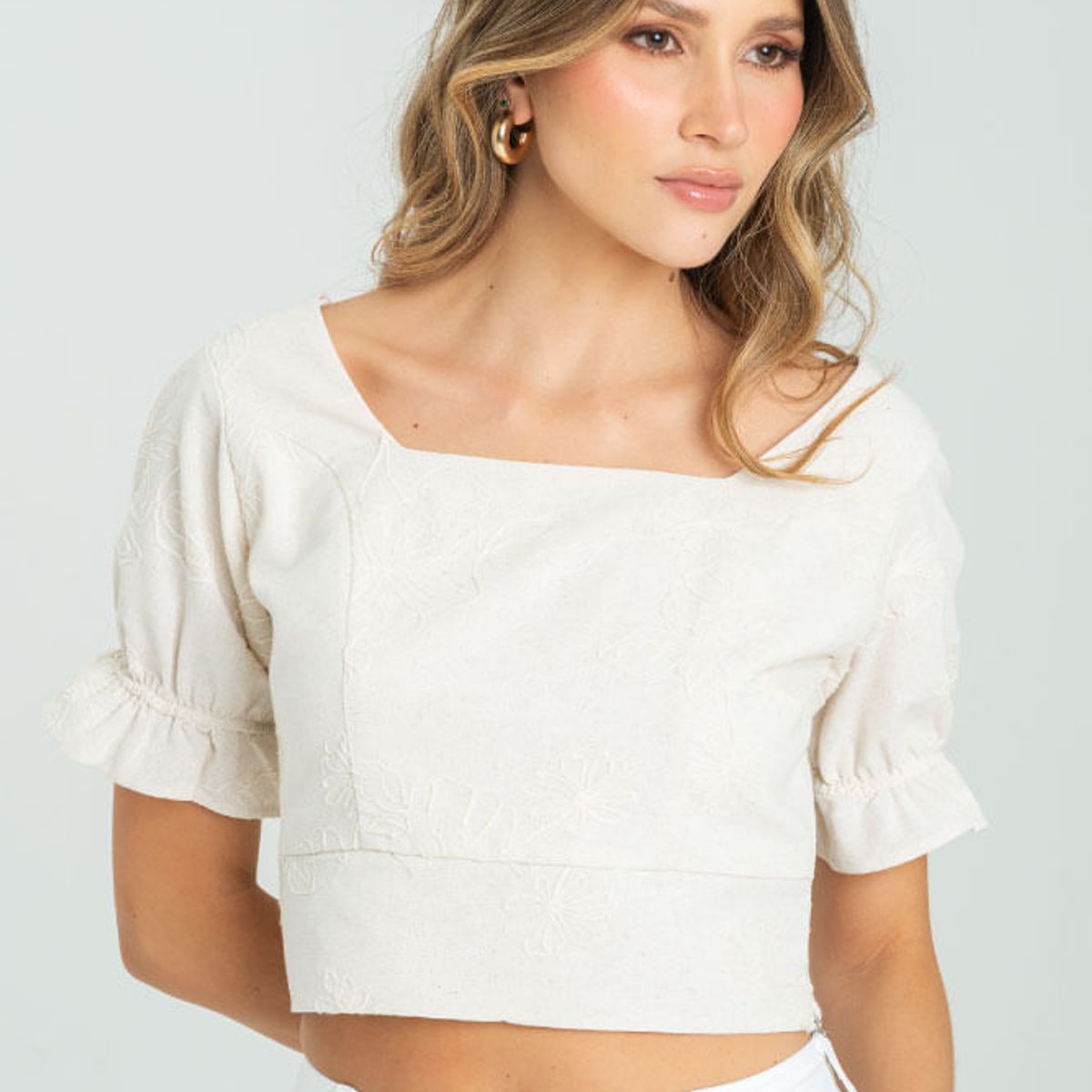 RAGGED - Crop top thess Beige medio Ragged
