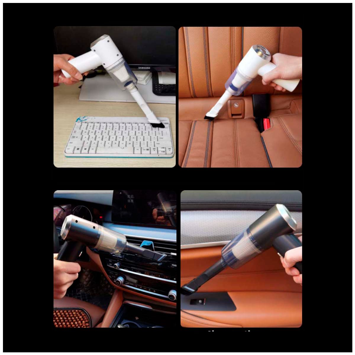 GENERICO - Aspiradora Recargable Manual Blanco