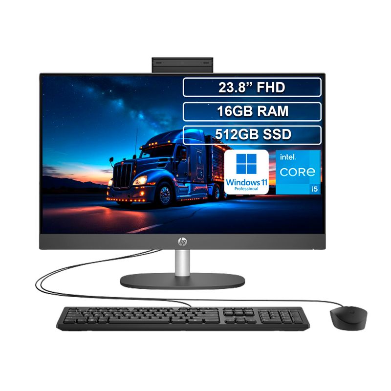 HP - Todo en uno AIO HP 240 G10 Core i5 1335U 16GB 512GB FHD Win 11 Pro