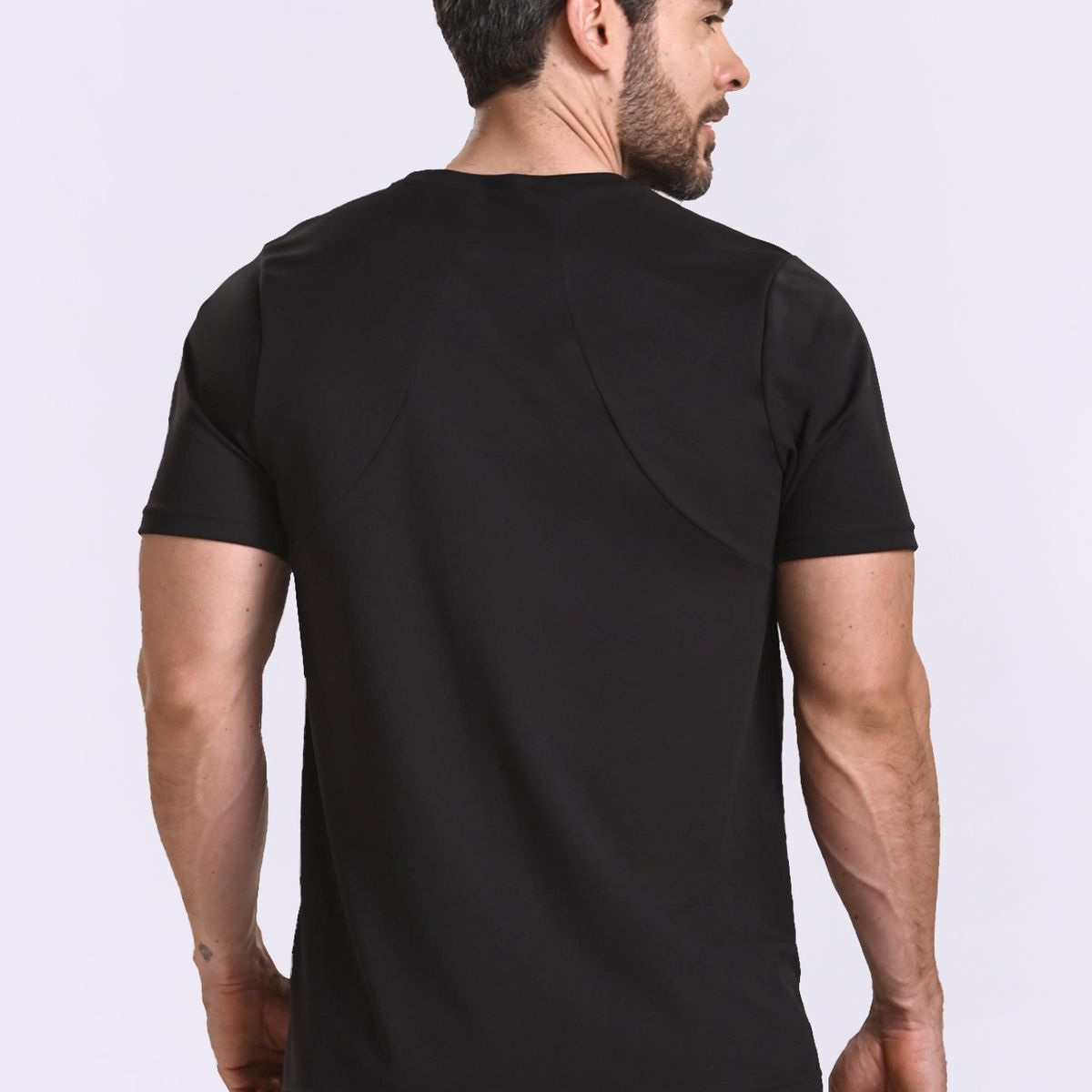 BELIFE - Camiseta manga corta negra para hombre