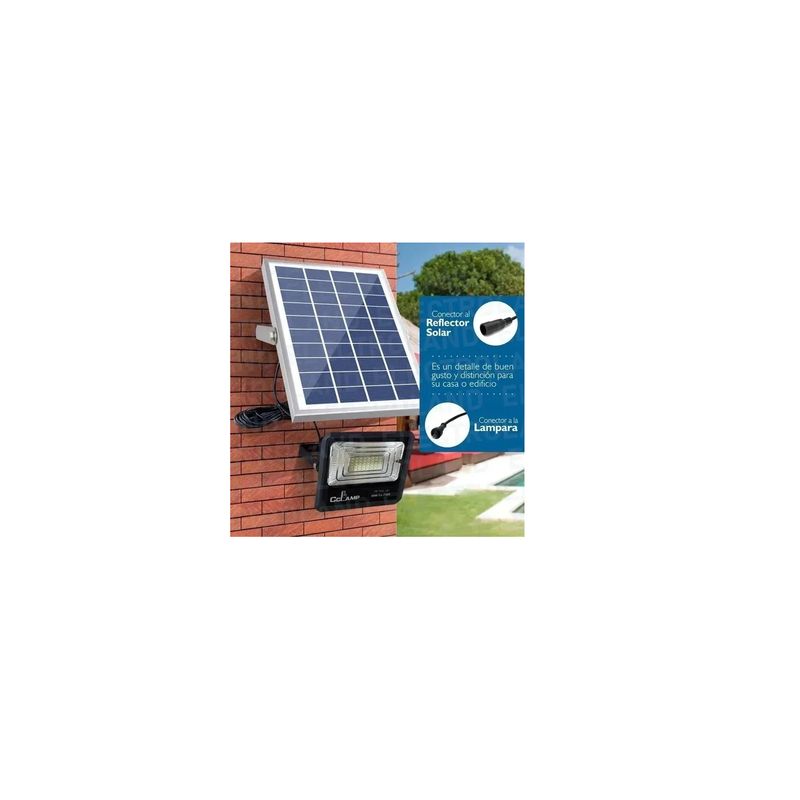 GENERICO - Reflector Exterior Lampara Led Panel Solar Recargable 50w