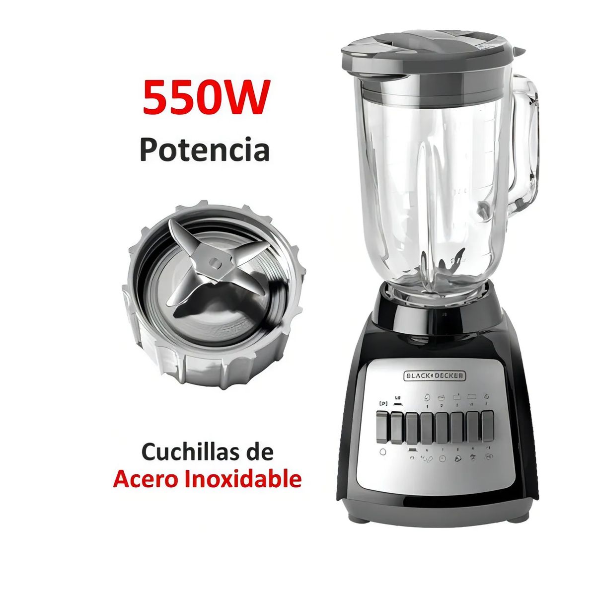 BLACK+DECKER - Licuadora Black And Decker Durapro 12 Vel Blbd210gr-mx