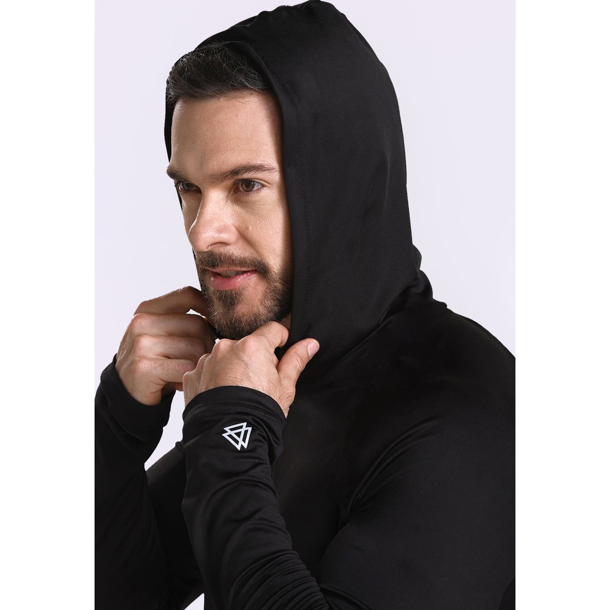 BELIFE - Camiseta manga larga negra para hombre