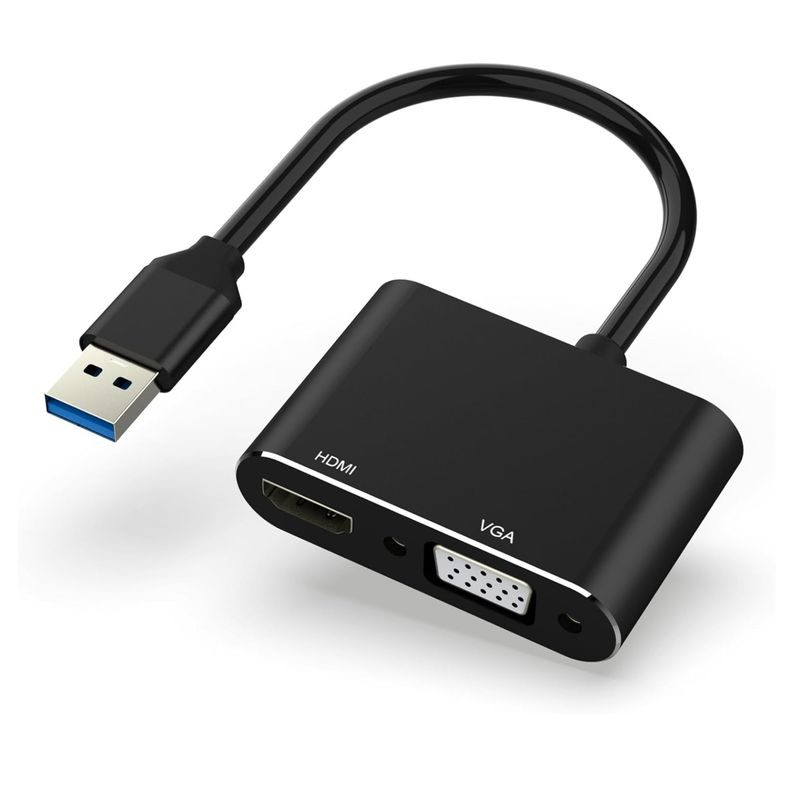 GENERICO - Adaptador Conversor Usb 3.0 A Hdmi / Vga 1920x1080p - 5201b