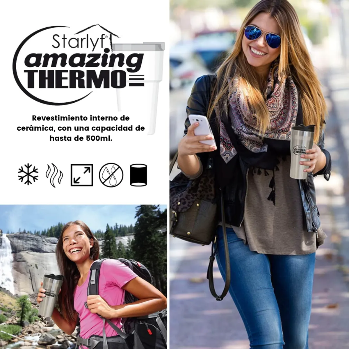 TV NOVEDADES - Termo Para Bebidas Frías Y Calientes Starlyf Amazing Thermo