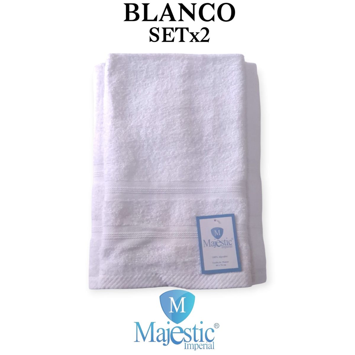 MAJESTIC IMPERIAL - Set X2 Toallas Majestic Imperial 100% Algodón 400gr - Cuerpo Y Manos