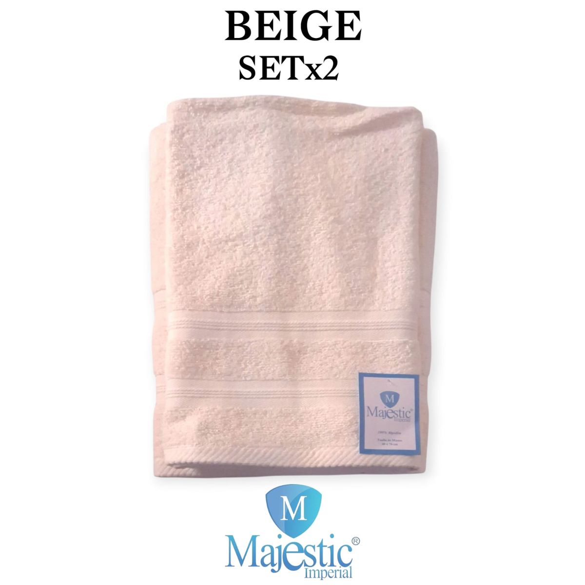 MAJESTIC IMPERIAL - Set X2 Toallas Majestic Imperial 100% Algodón 400gr - Cuerpo Y Manos