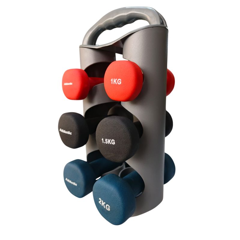 ATHLETIC - Kit de Mancuernas Athletic ATHDS29 (1 kg, 1.5 kg, 2 kg).