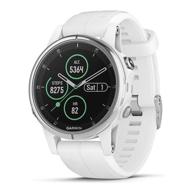GARMIN - Smartwatch Garmin Fenix 5S Zafiro Blanco 42mm con Sensor HR