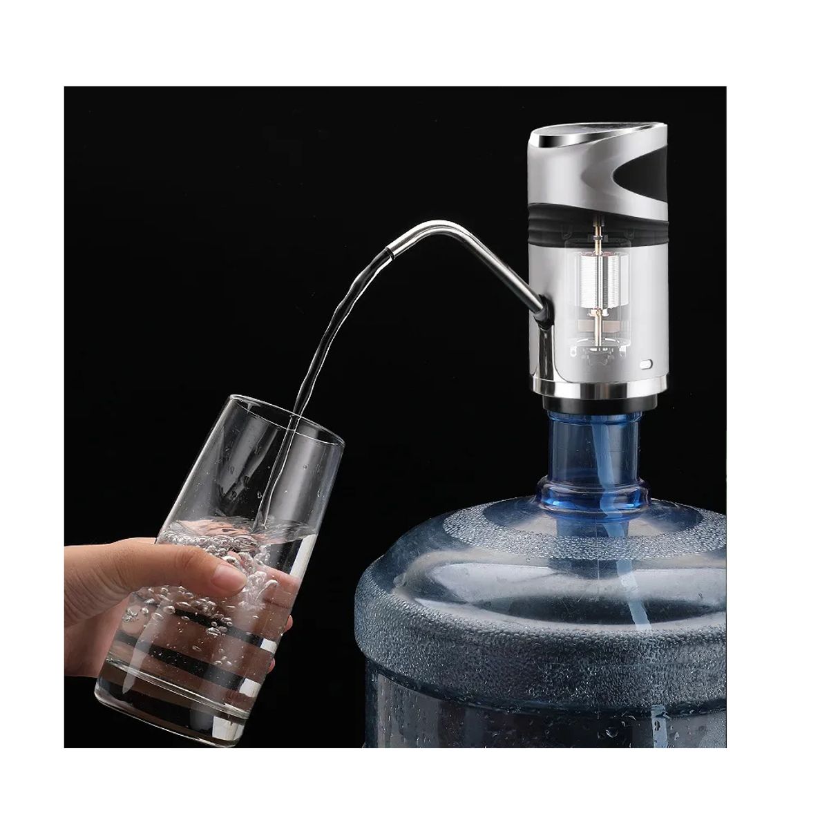 SKY - Dispensador De Agua Con Bomba De Agua En Barril Dispensador Color 2089 Silver