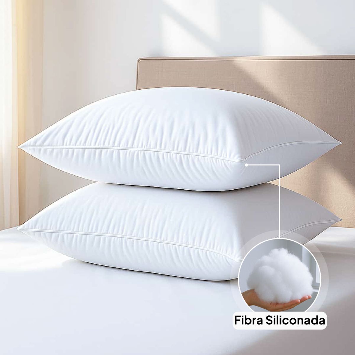 PLUMA LUNA - Almohada Hotelera sintetica king  50X90 Firme