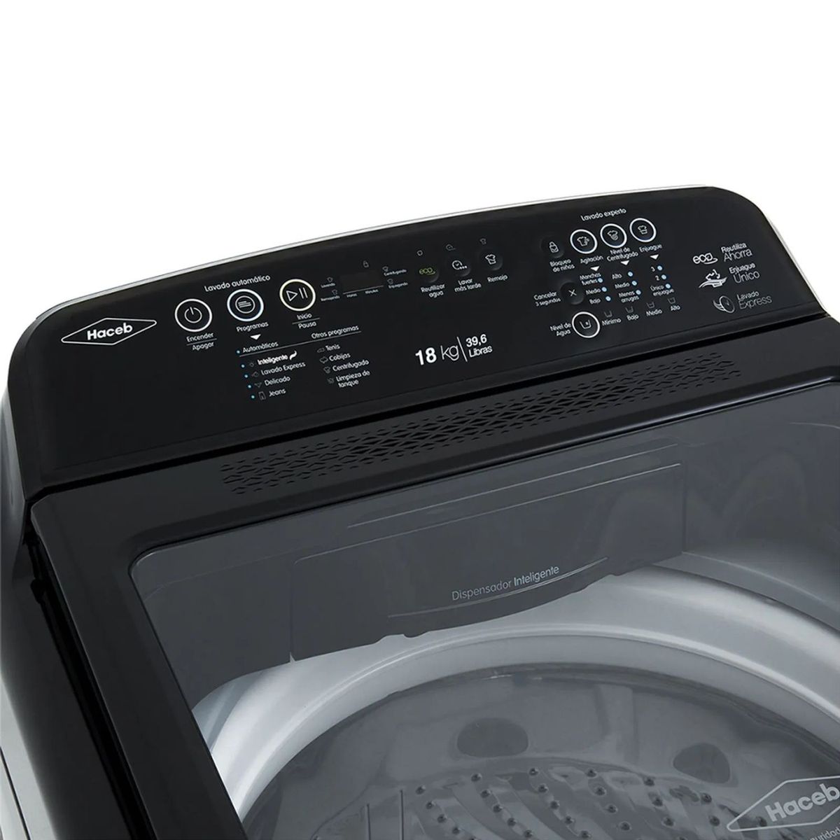 HACEB - Lavadora HACEB 18kg39lb Carga Superior IVY Gris Oscuro