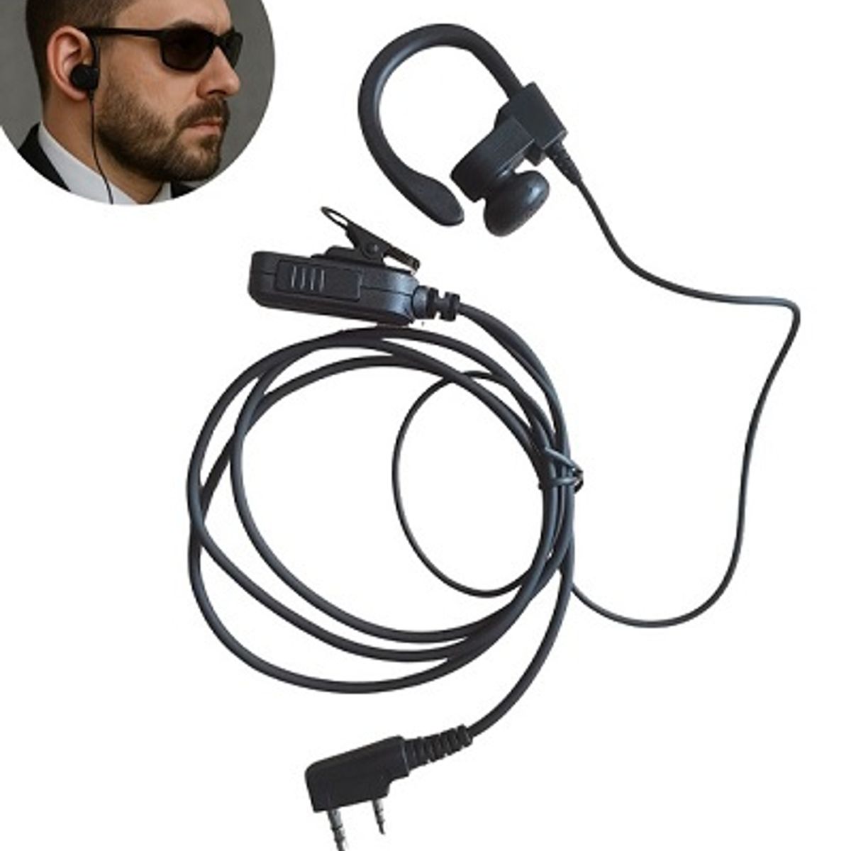 BAOFENG - MANOS LIBRES TIPO ESCOLTA PARA RADIOS DE COMUNICACION X1 UNIDAD