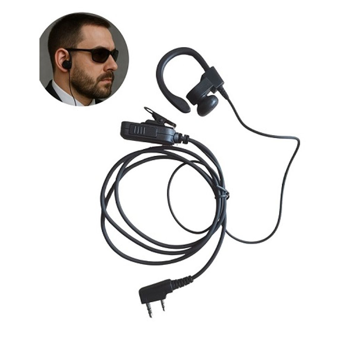BAOFENG - MANOS LIBRES TIPO ESCOLTA PARA RADIOS DE COMUNICACION X1 UNIDAD