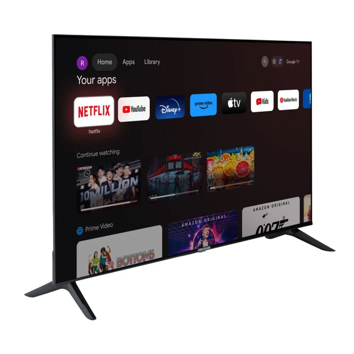 CHALLENGER - Televisor CHALLENGER 50 4K Smart TV LED 50TG80 Google TV