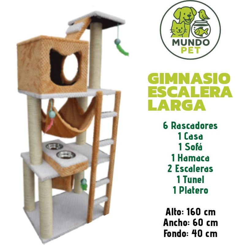GENERICO - GIMNASIO PARA GATO ESCALERA LARGA