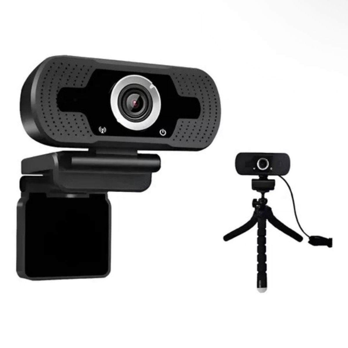 GENERICO - Webcam Camara Web Fullhd 2k Usb Microfono Tripode Color Negro