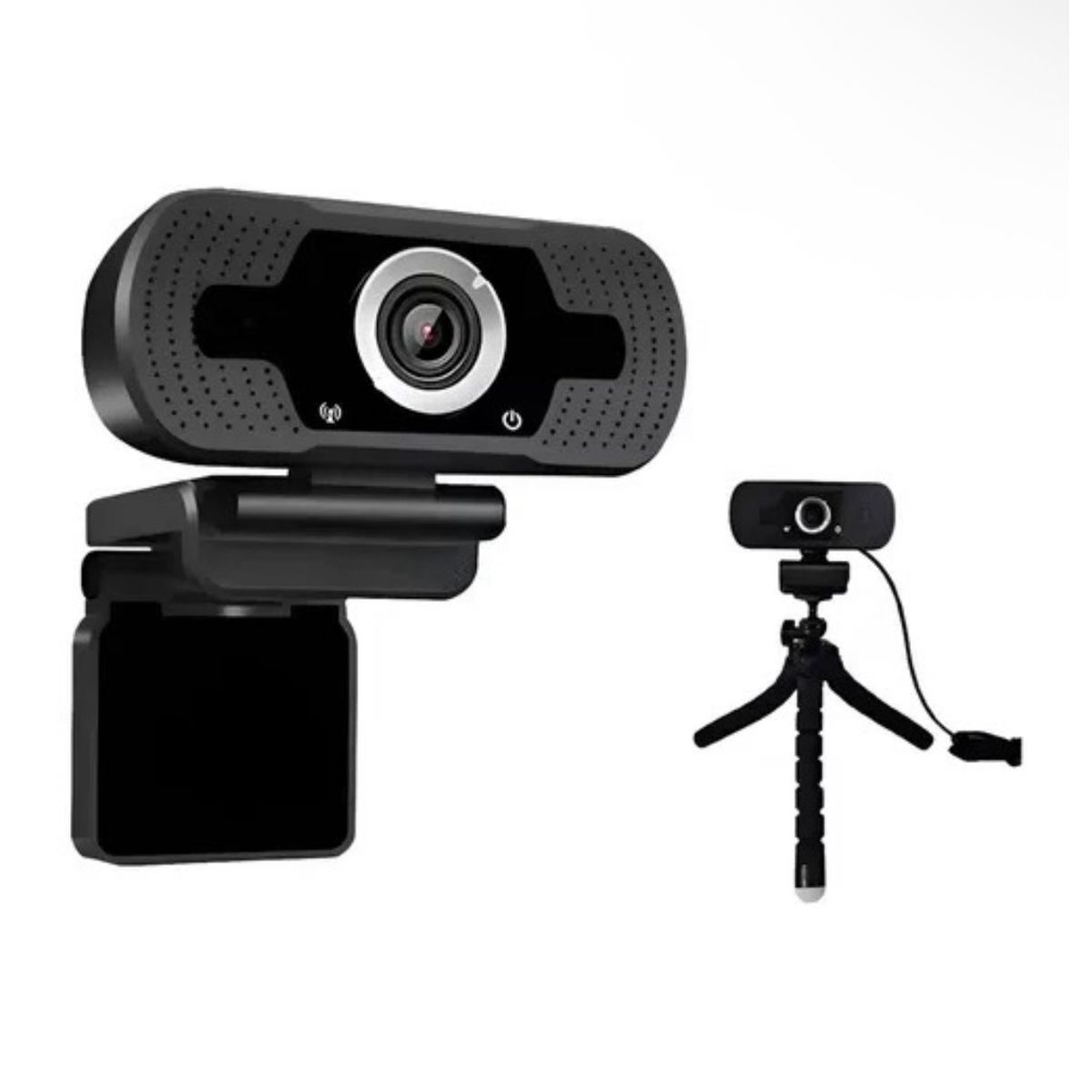 GENERICO - Webcam Camara Web Fullhd 2k Usb Microfono Tripode Color Negro