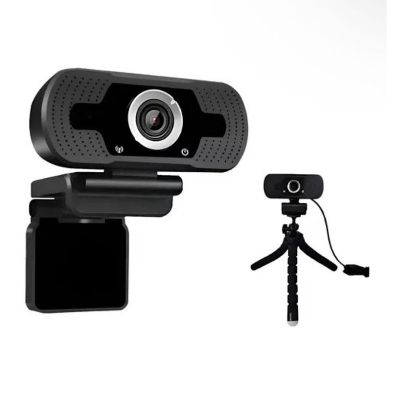 GENERICO - Webcam Camara Web Fullhd 2k Usb Microfono Tripode Color Negro
