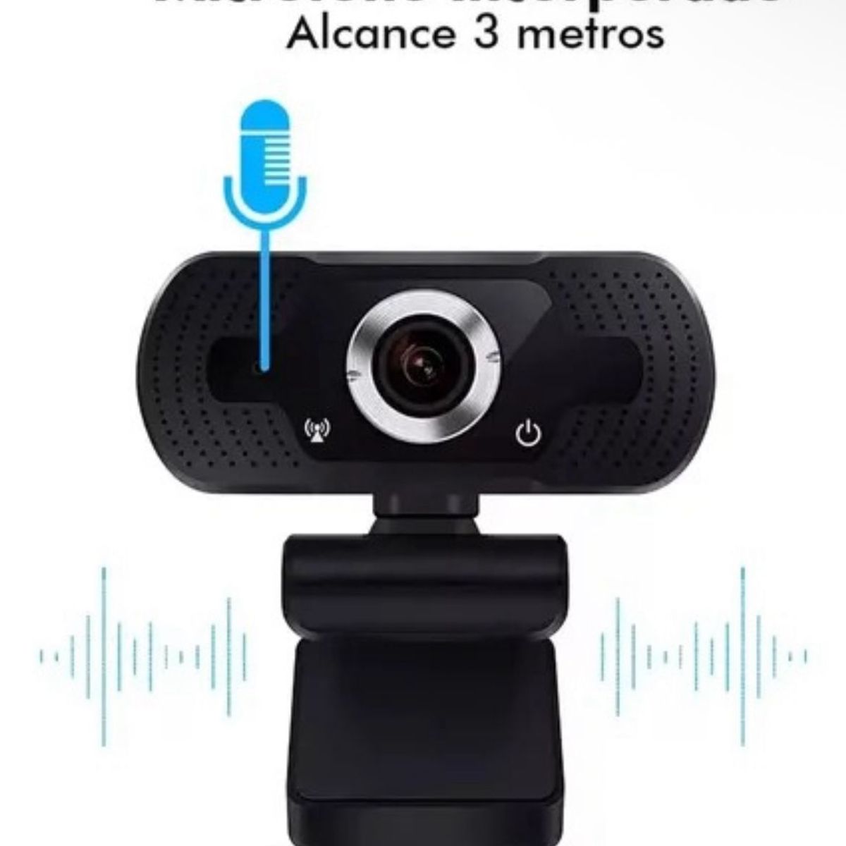 GENERICO - Webcam Camara Web Fullhd 2k Usb Microfono Tripode Color Negro