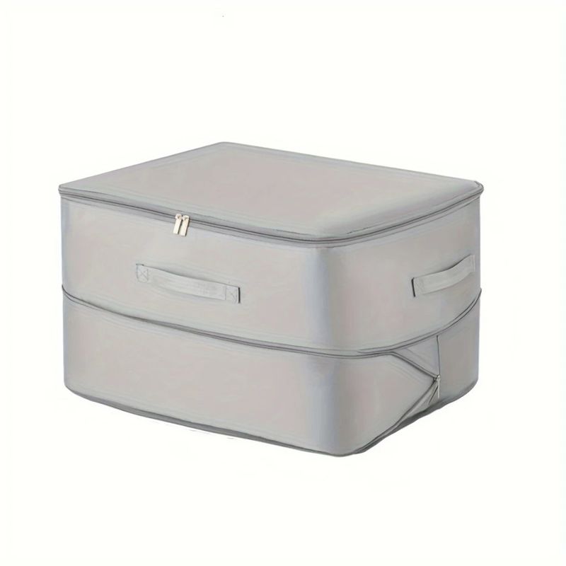 GENERICO - BOLSA ORGANIZADORA DE ROPA ALMACENAR COBIJAS SABANAS-GRIS AZULADO