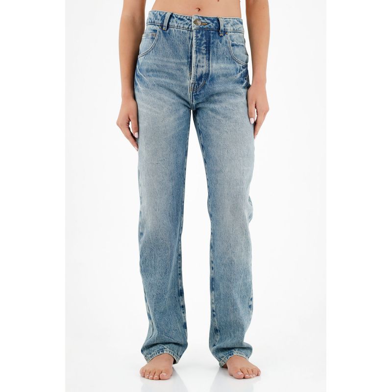 TENNIS - Jean azul cinco bolsillos para mujer
