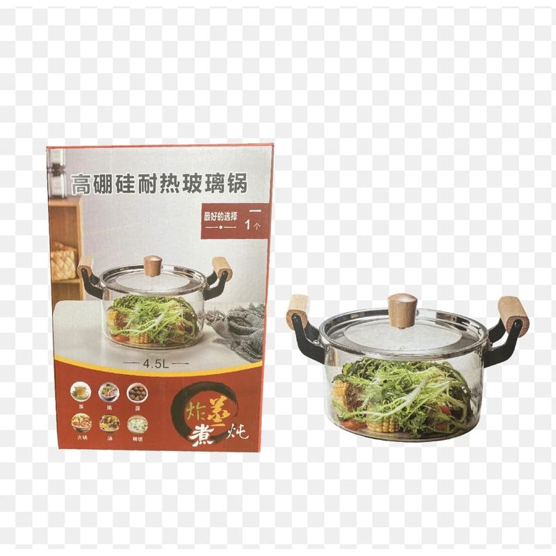 GENERICO - Olla De Vidrio A Fuego Lento De 3.5 L Para Cocinar Con Tapa.