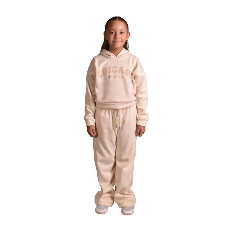 BIGBOYS - Conjunto Sudadera Chicago Beige Niña
