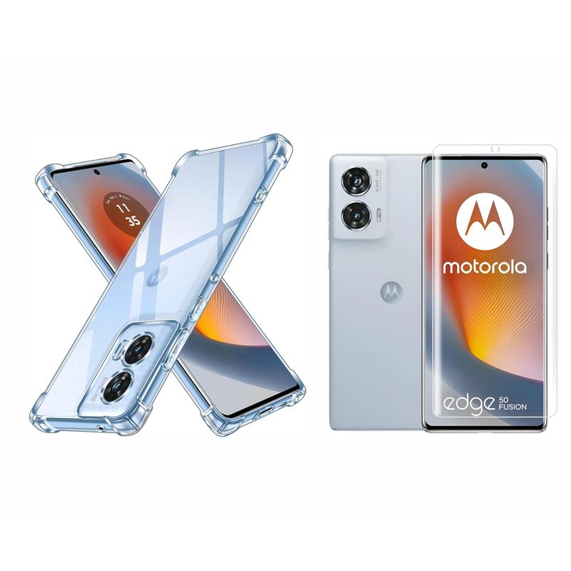 GENERICO - Funda Airbag Antichoque + Hidrogel Para Motorola Edge 50 Fusion