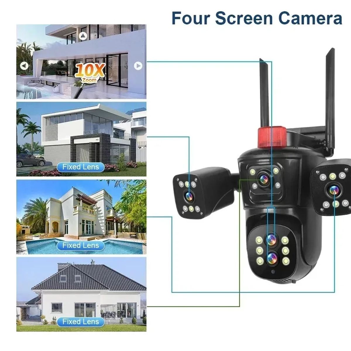 GENERICO - Cámara De Red Wifi De 20mp Inalámbrica10kpara Exteriores