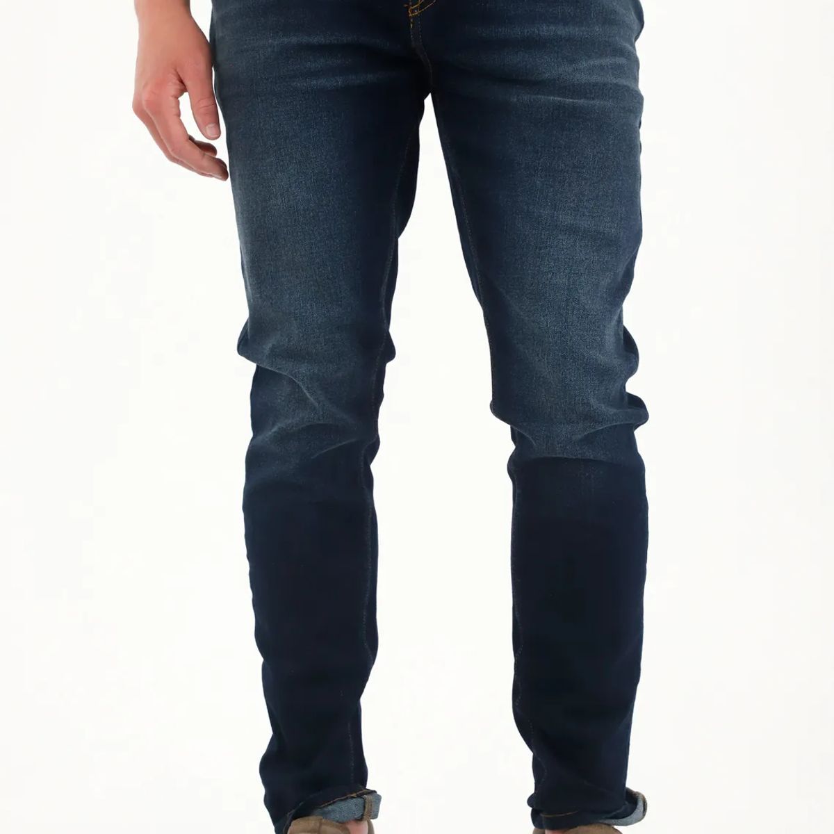 TENNIS - Jean Super Skinny tiro medio azul oscuro para hombre