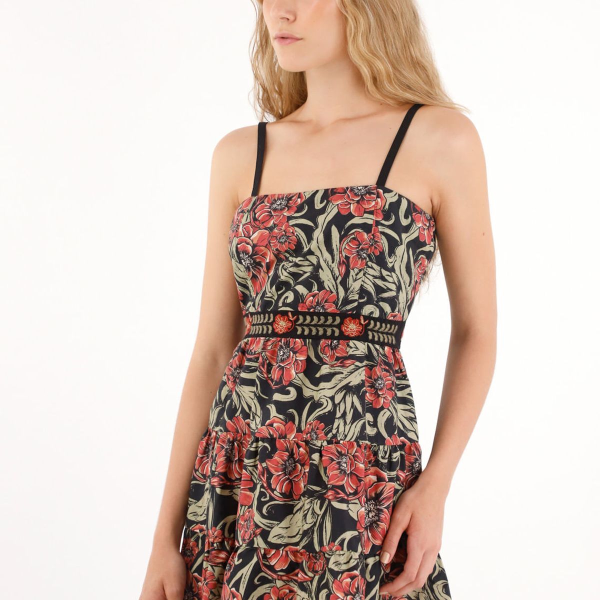 TENNIS - Vestido corto estampado de flores multicolor para mujer