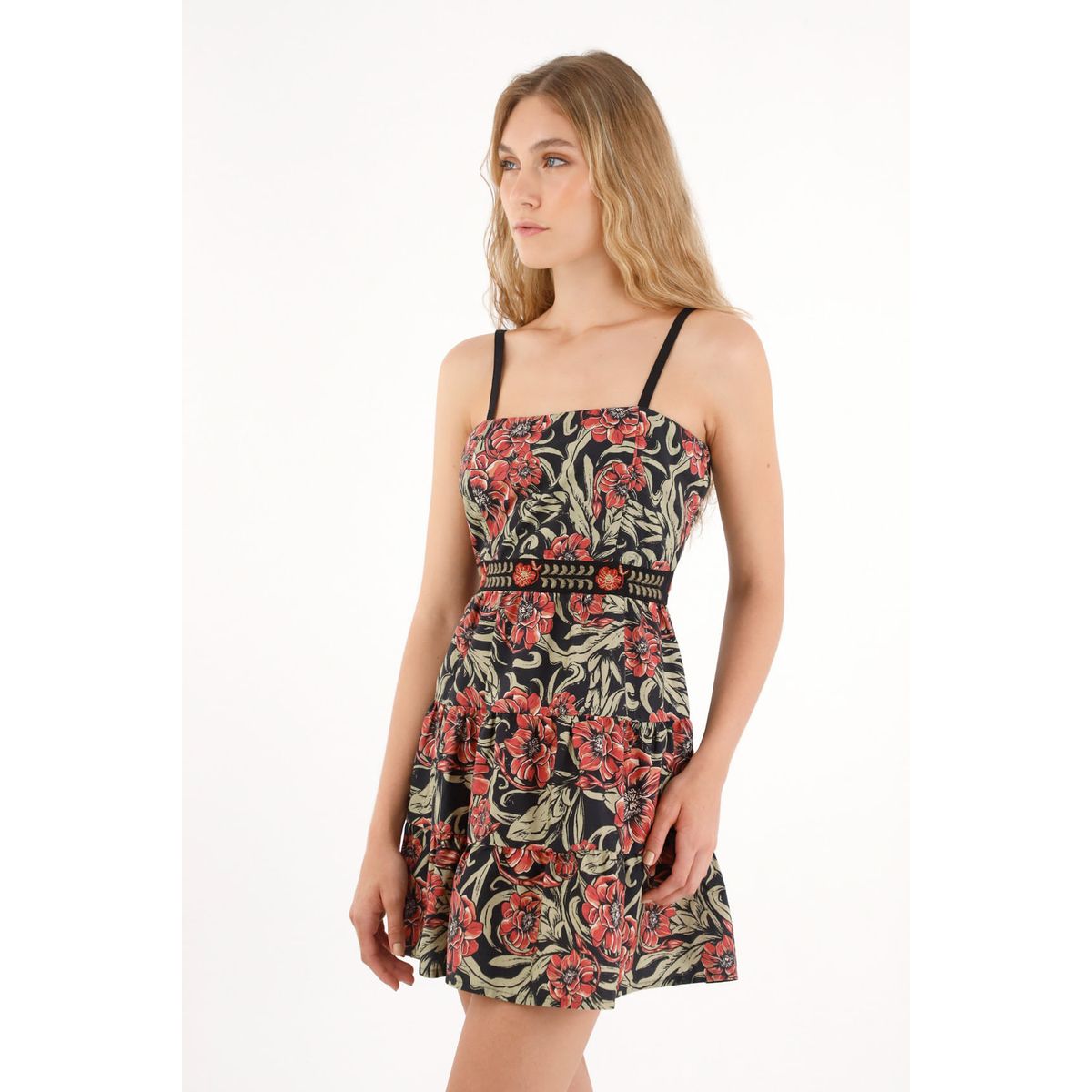 TENNIS - Vestido corto estampado de flores multicolor para mujer