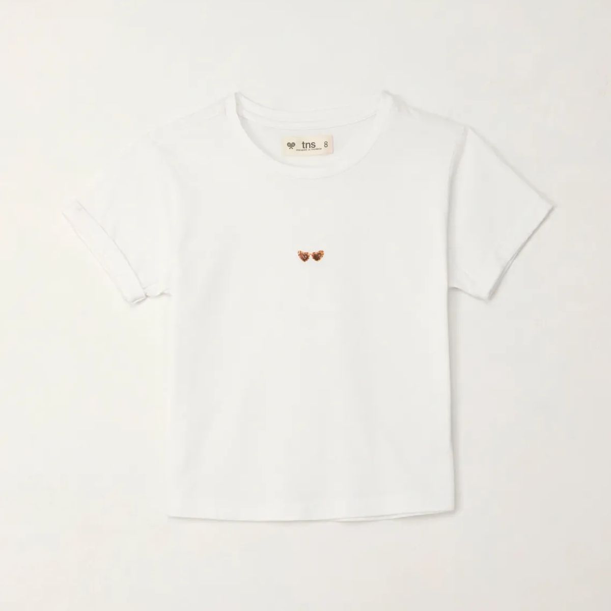 TENNIS - Camiseta básica estampada blanca para niña