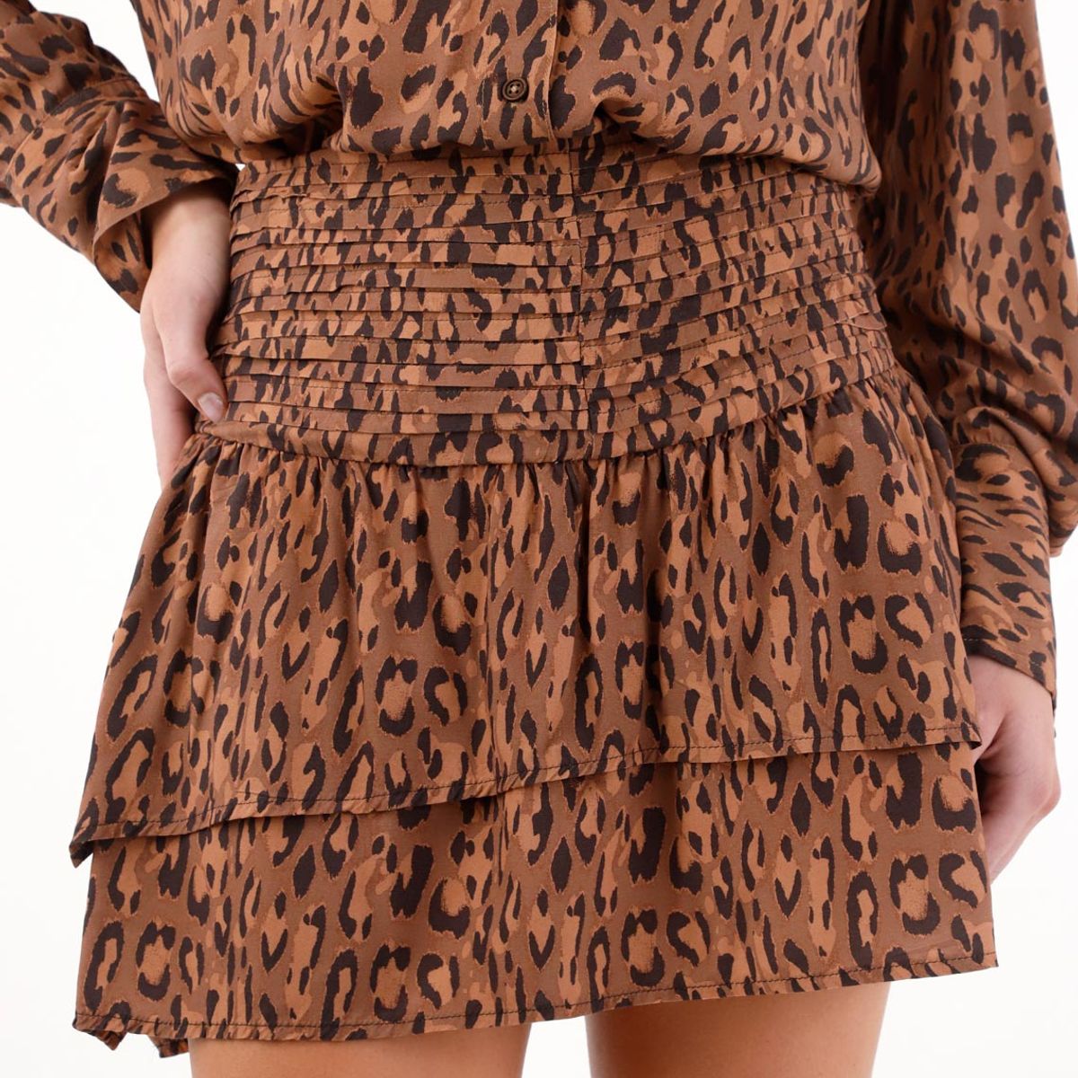 TENNIS - Falda corta con estampado de animal print multicolor para mujer