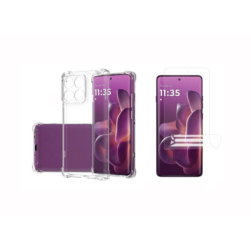GENERICO - Funda Airbag Antichoque + Hidrogel Para Motorola edge 60 Pro