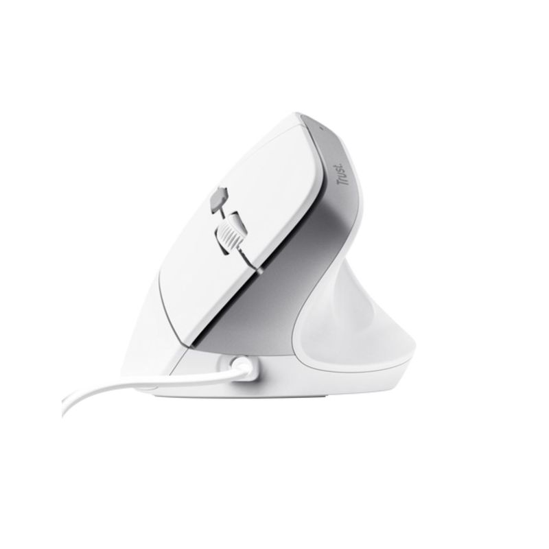 TRUST - Mouse Trust Bayo II alámbrico Diseño Vertical Blanco