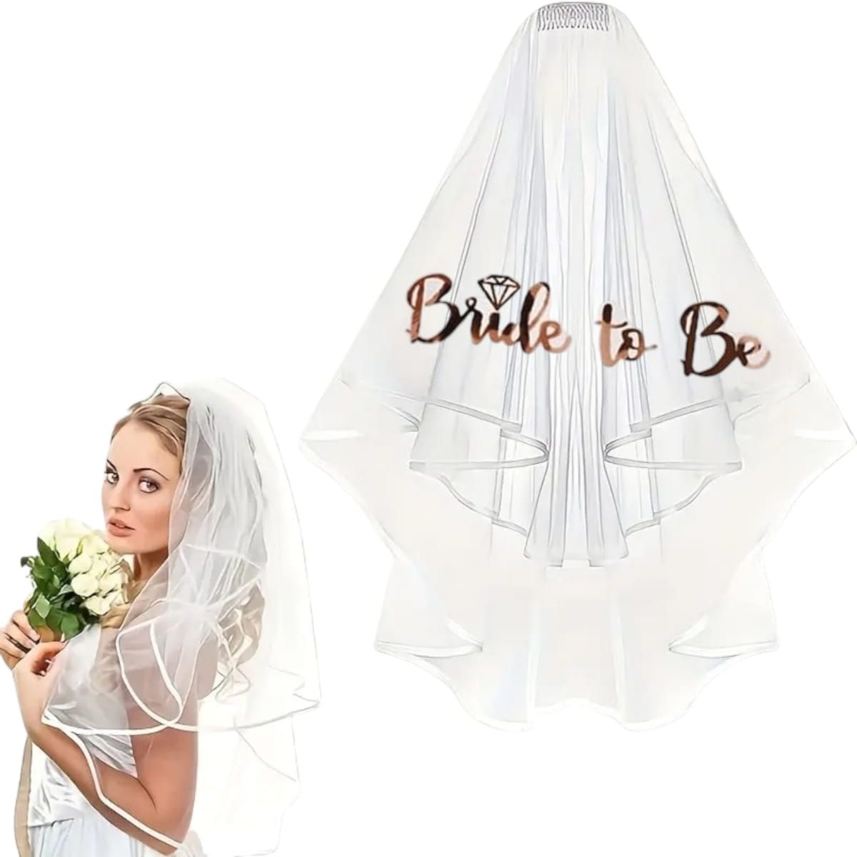 GENERICO - Velo Bride To Be Despedida Soltera Fiesta Novia Amigas