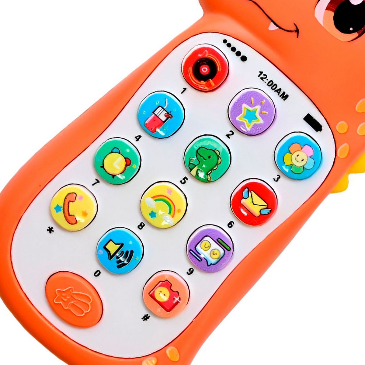 GENERICO - Teléfono Celular Juguete Musical Dinosaurio Niño + Baterias