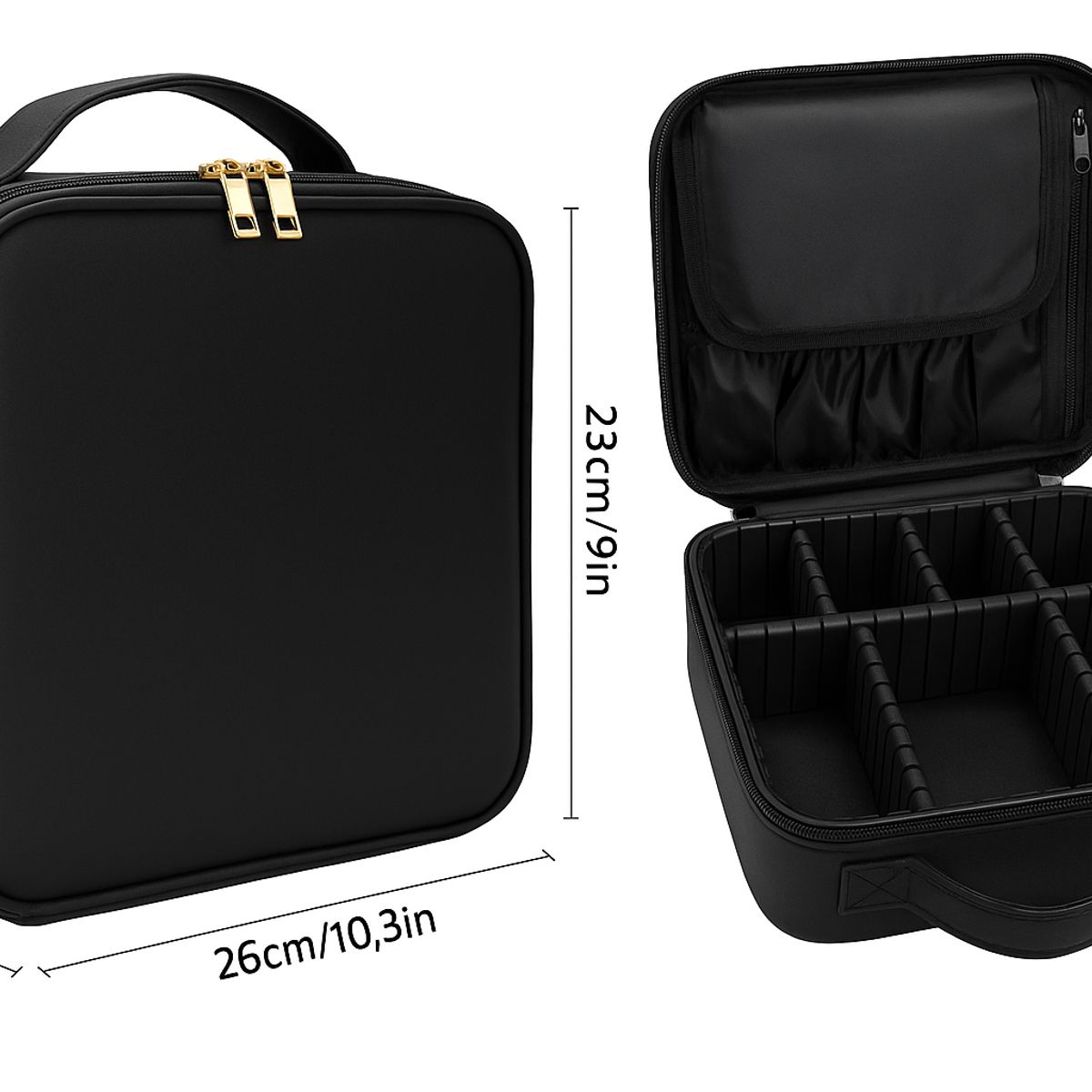 GENERICO - Estuche organizador de maquillaje  Negro