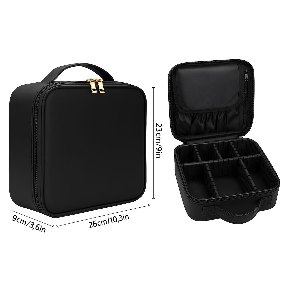 GENERICO - Estuche organizador de maquillaje  Negro
