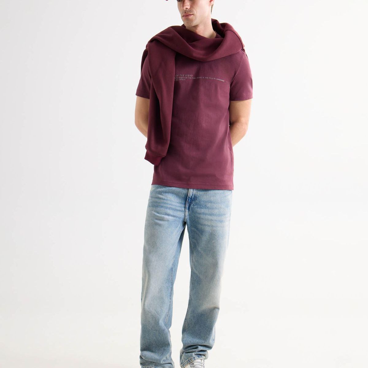 SEVEN SEVEN - Camiseta De Hombre  Color Vino Marca Seven Seven #45092751
