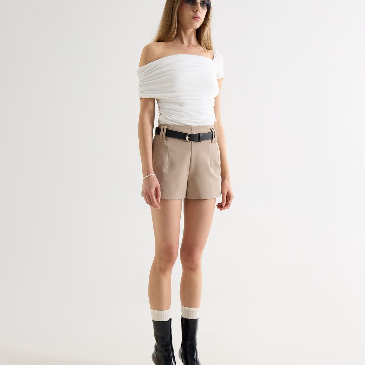 SEVEN SEVEN - Short Para Mujer Multiusos Plano Color Taupe Marca Seven Seven #28191091