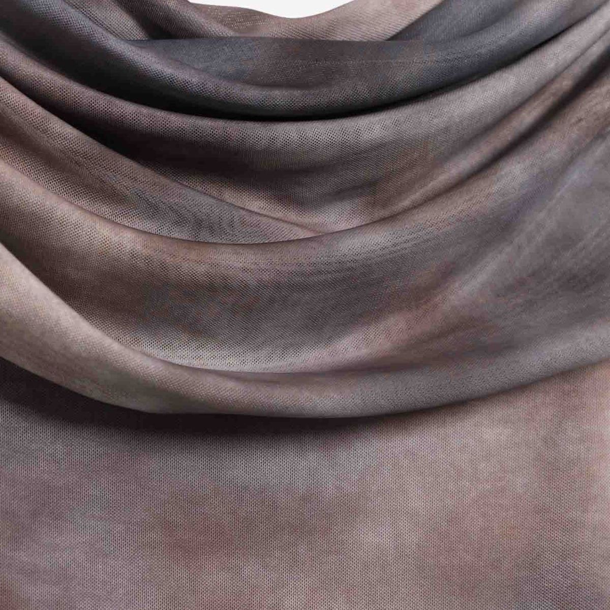 SEVEN SEVEN - Vestido Maxi Estampado Bardot  Para Mujer Café Seven Seven