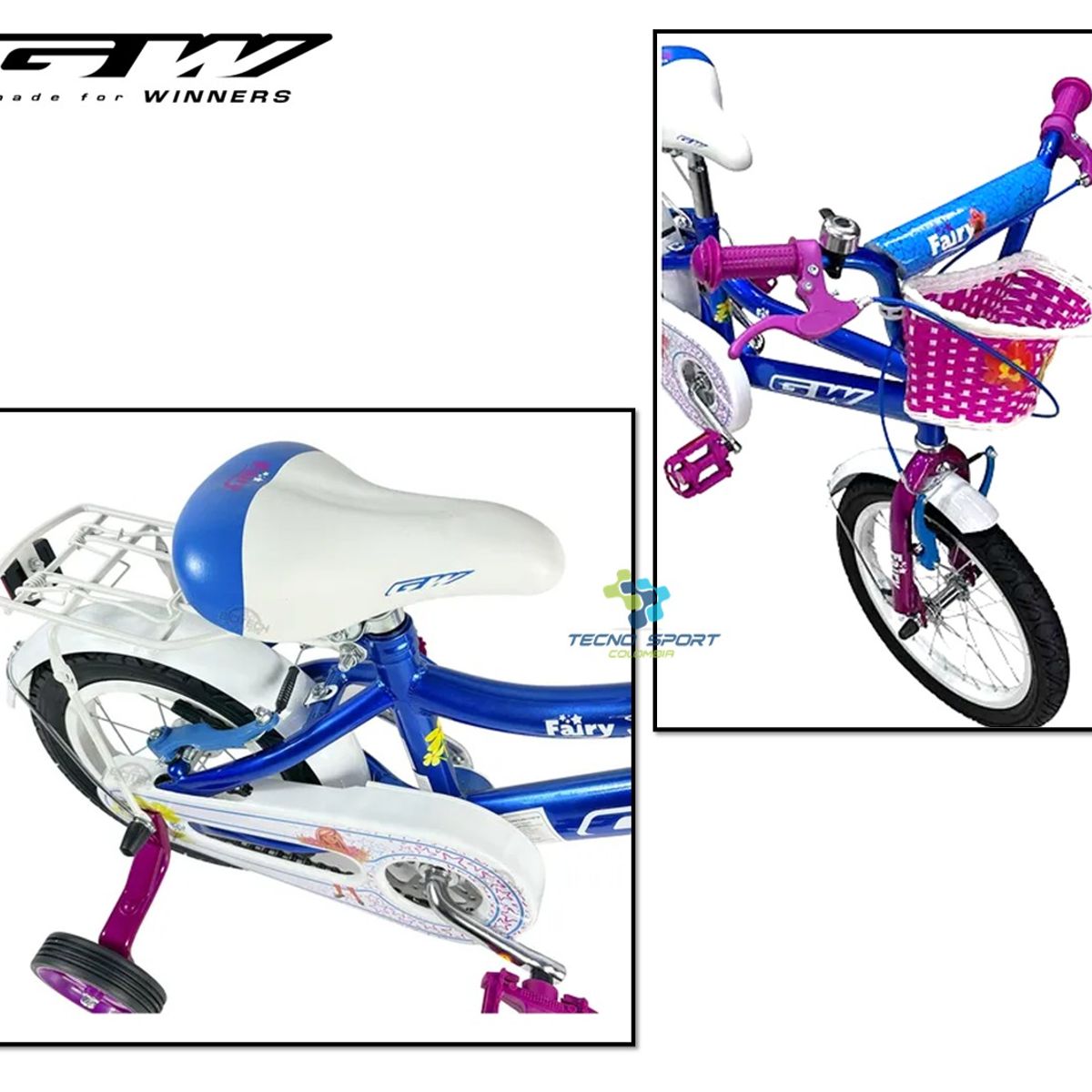 GW - Bicicleta Niña Gw Rin 12 Fairy Con Accesorios