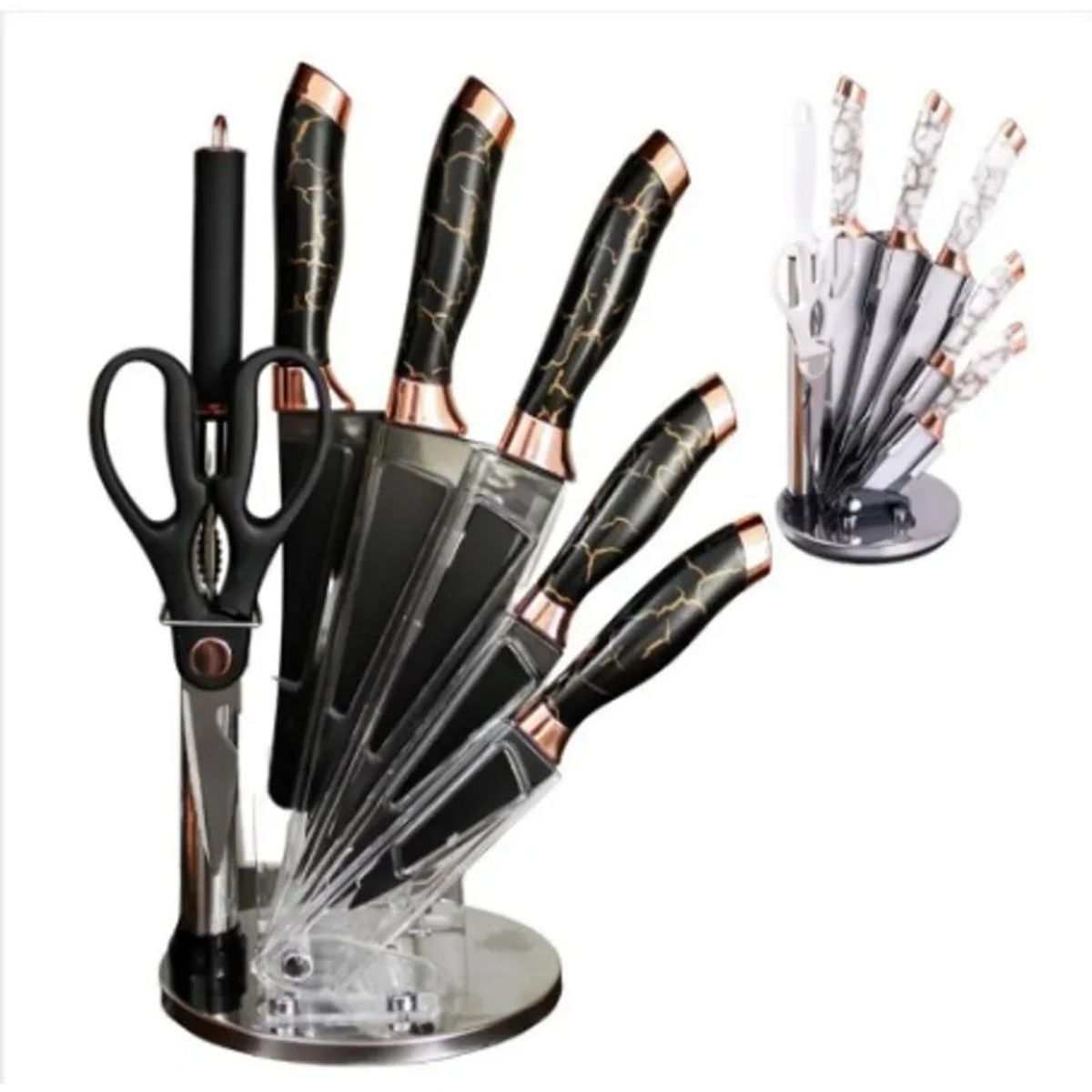 GENERICO - Juego De Cuchillos en Marmol Set X9 Blanco