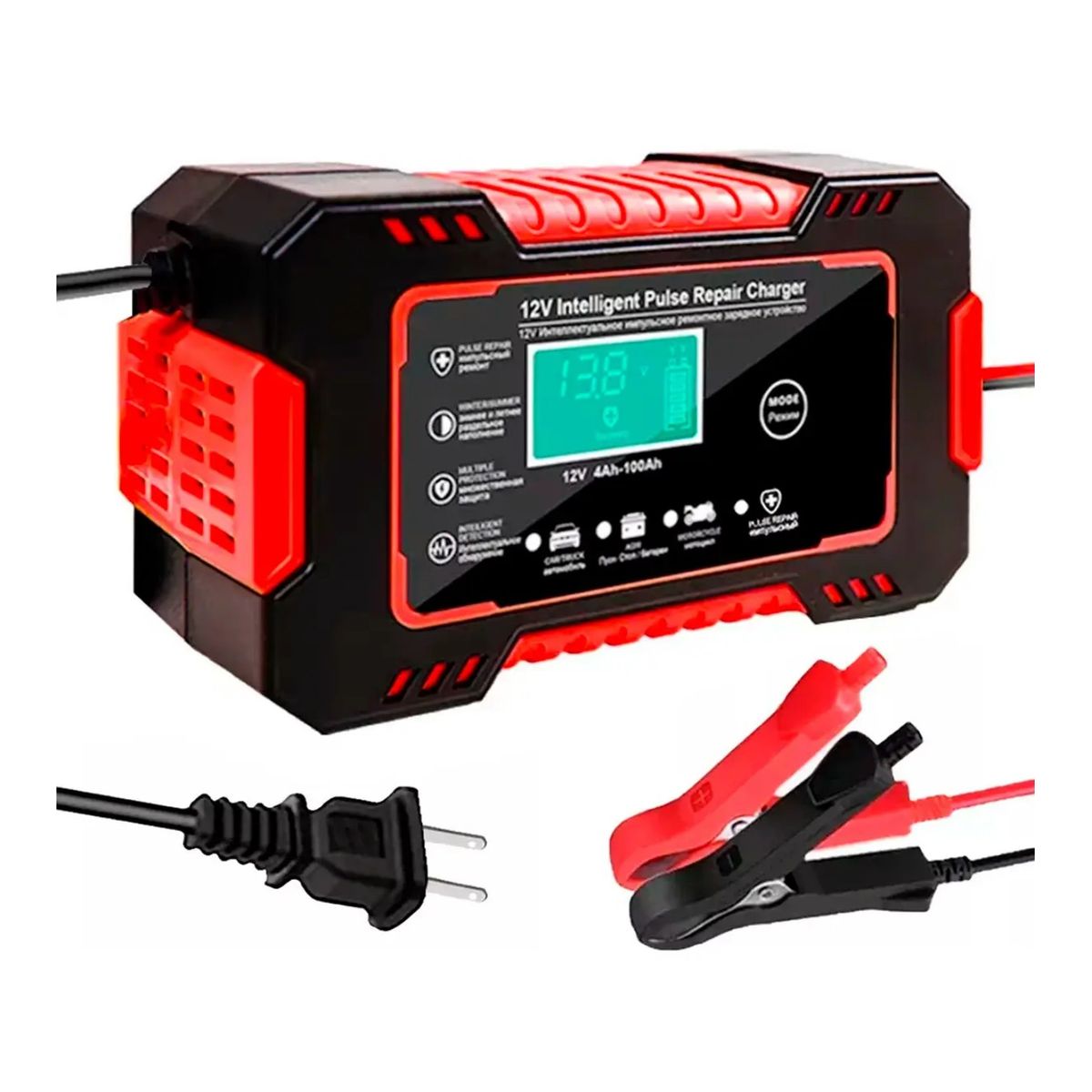 GENERICO - Cargador de batería para carros , motos de 12v  - reparador de baterías