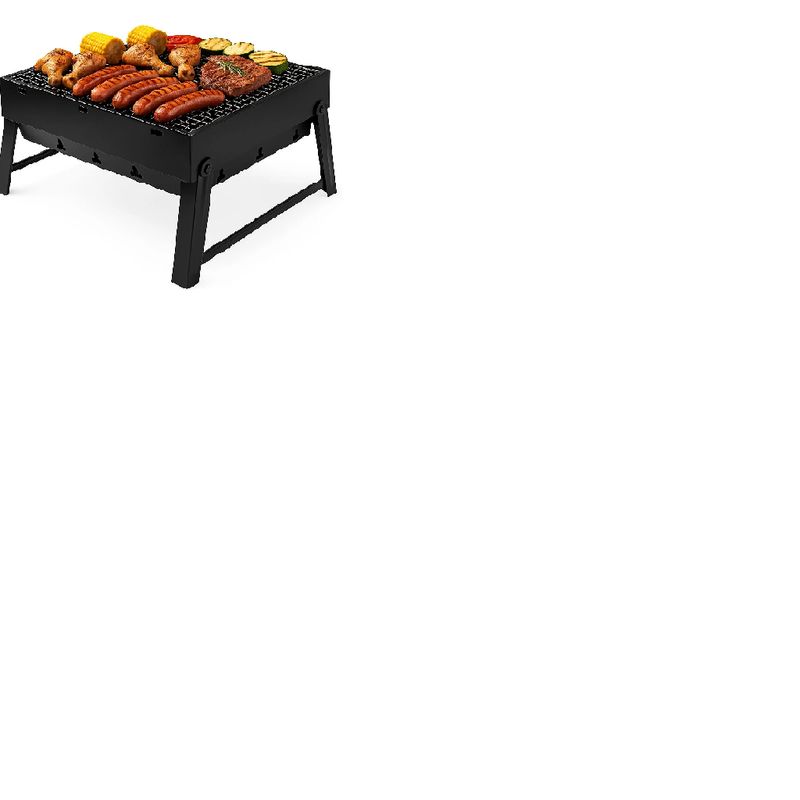 GENERICO - Parrilla de carbon portatil acero inoxidable