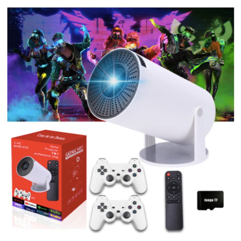 GENERICO - Mini proyector 4K con juegos ideal para cine en casa
