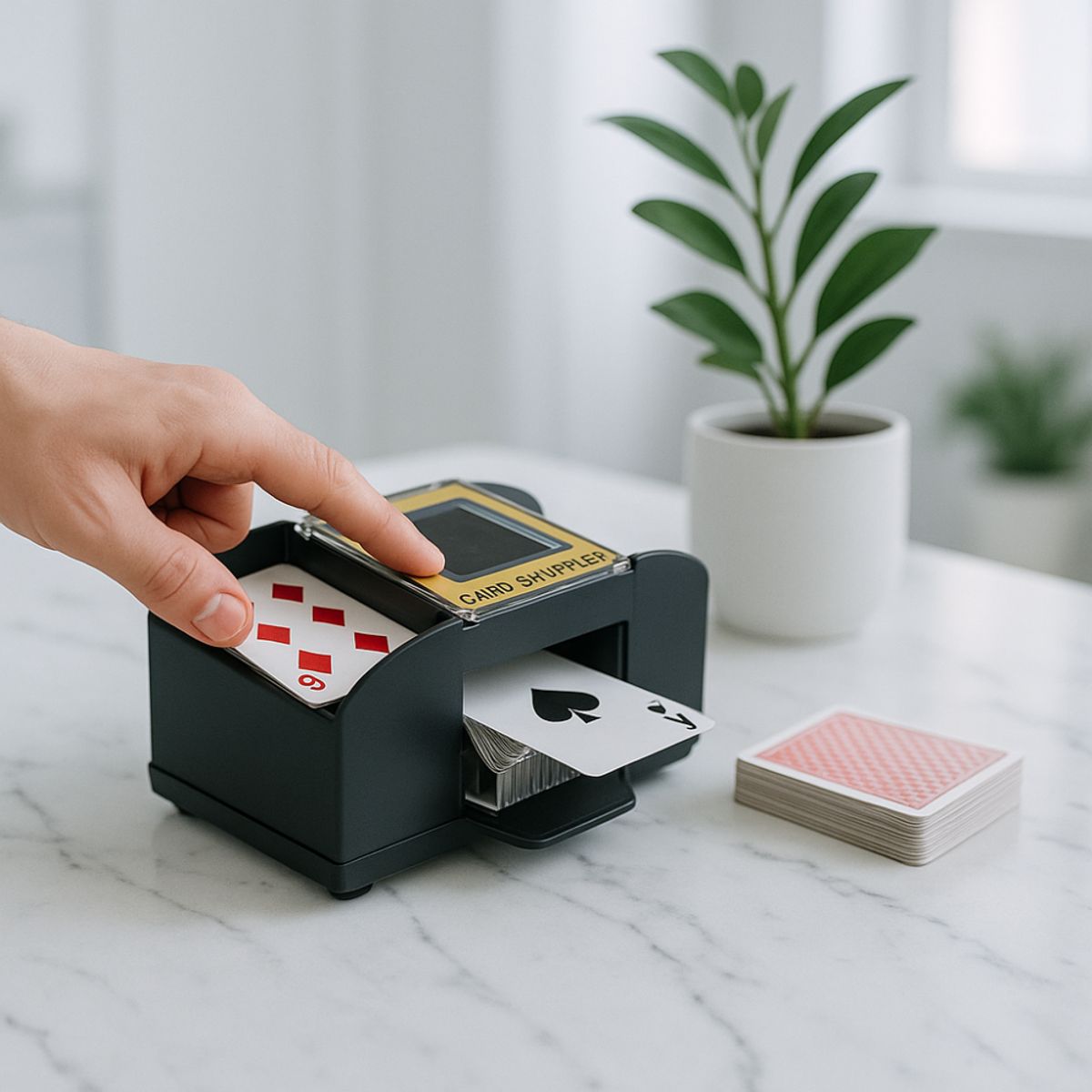 GENERICO - Barajadora Automática de Cartas Profesional Portátil y Silenciosa